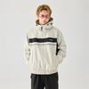 GOLFCROSS Unisex Color-block Striped Hooded Jacket