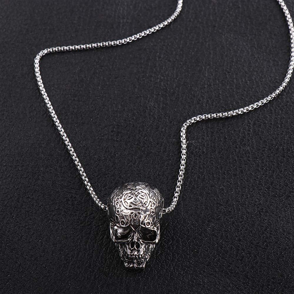 Simple Chain Women Jewelry Accessories Skeleton Pendant Choker Men's Neck Chains Skull Necklace