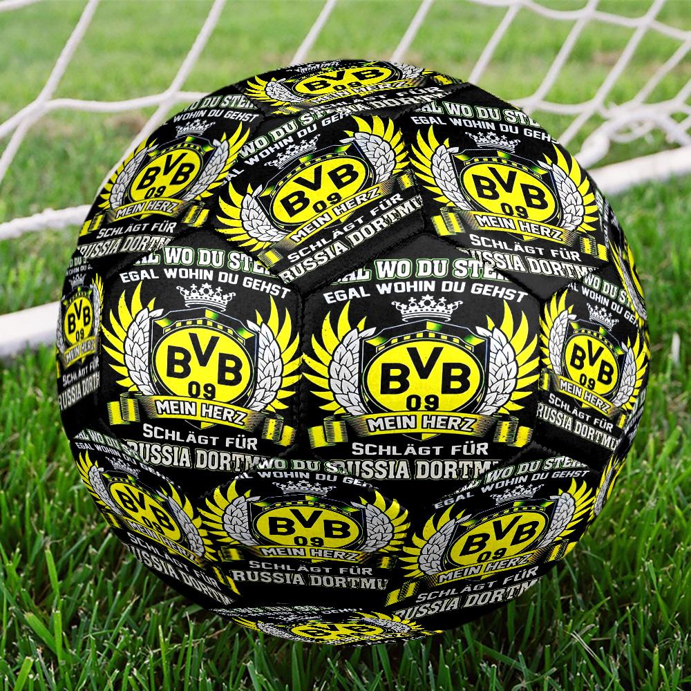 Bvb Soccer Ball Design Printed Size 5 Soccer Balls, High-Quality, Anti-Slip, Protective Football, A Unique Gift , Birthdays, Christmas Gifts
