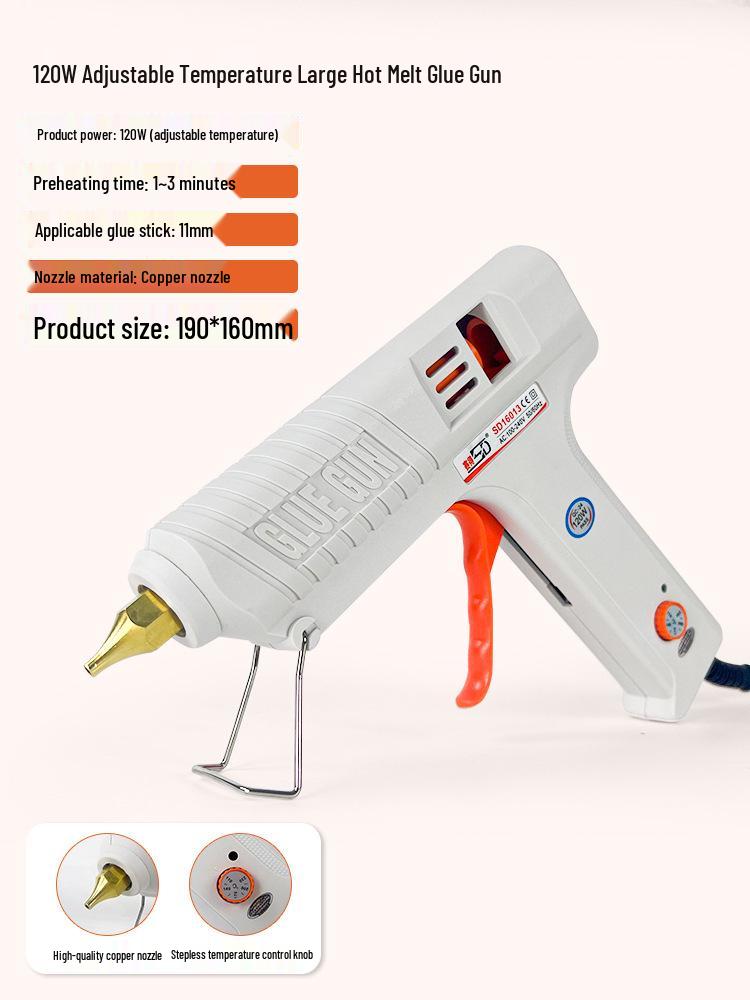 High Viscosity DIY Hot Melt Glue Gun with Fine Nozzle and Glue Sticks for Handmade and Household Projects