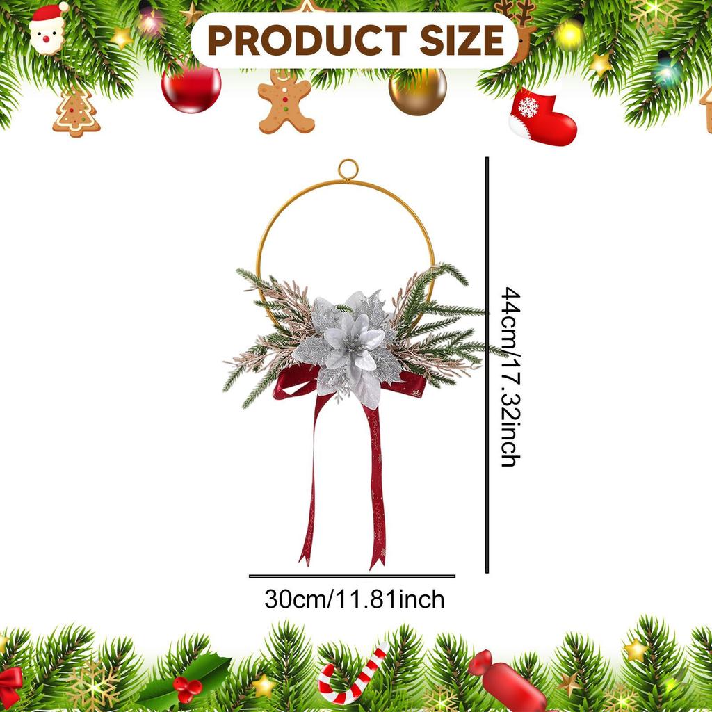 Weihnachts-Reifenkranz-Dekor Multifunktionales Wandhängeornament Türhänger für