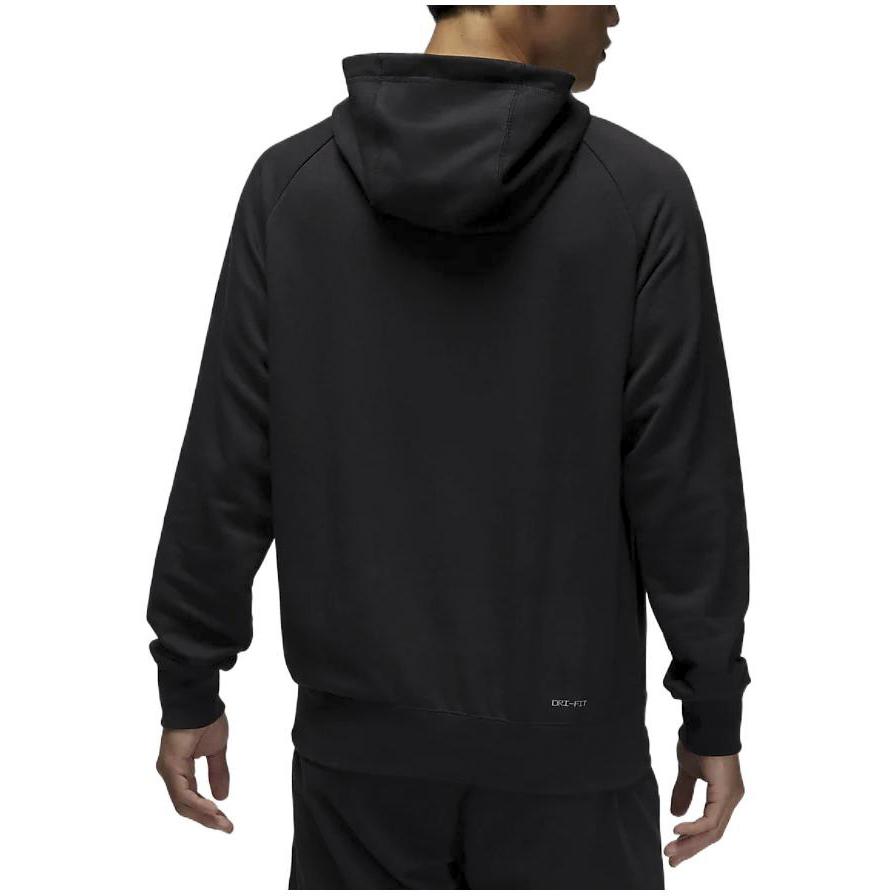 Jordan Solid Color Hoodie With Logo Print Long Sleeve Sweatshirt Men Tops Black DQ7328-010