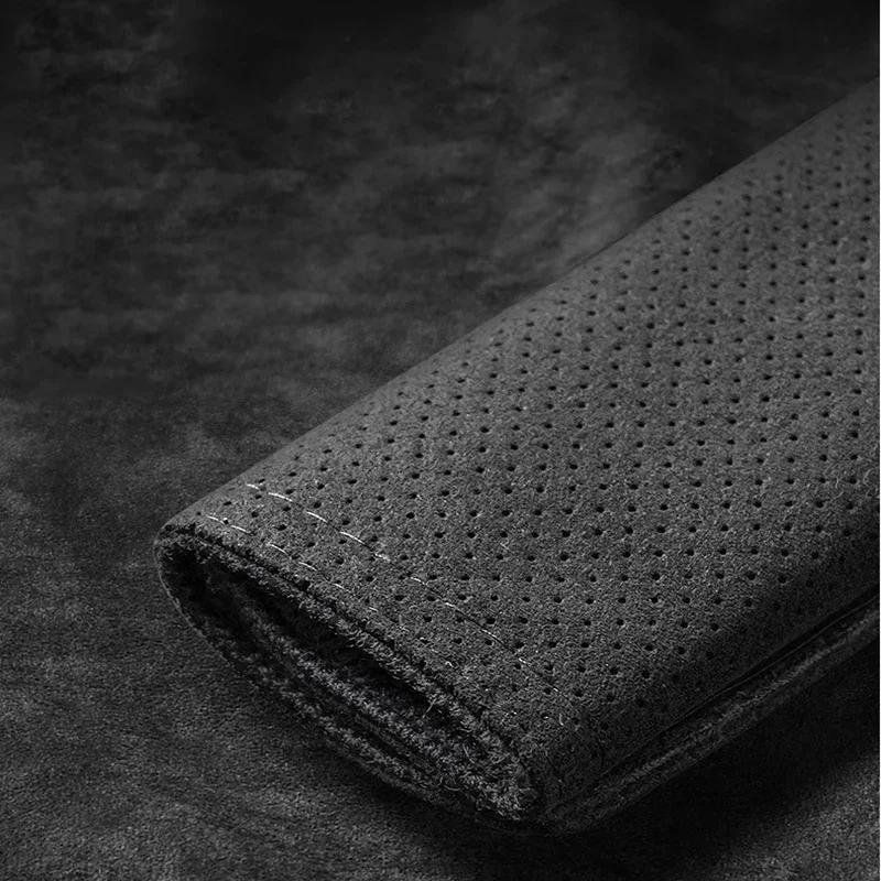 2PCS Suede Car Seat Belt Protection Cover for Mitsubishi Ralliart ASX OTO Lancer9 Colt V33 Cordia Pajero Outlander Eclipse UYE2