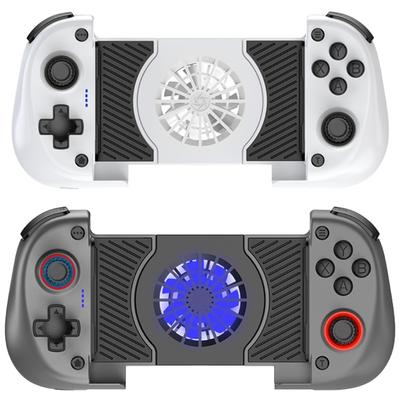Controlador Elástico com Ventoinha de Arrefecimento Motores de Vibração Duplos Gamepad para Telemóvel Compatível com Bluetooth Joystick de Efeito Hall