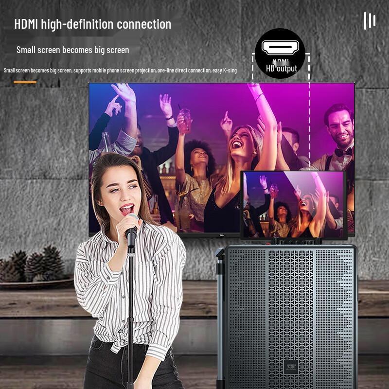 Soaiy K126 All-in-One Home KTV Speaker System CN plug (adapter included)