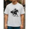 European Size Athletic Apparel for Horse Racing Featuring a Black And White Design, Ideal for Competitive Training. This Casual for Sports Top