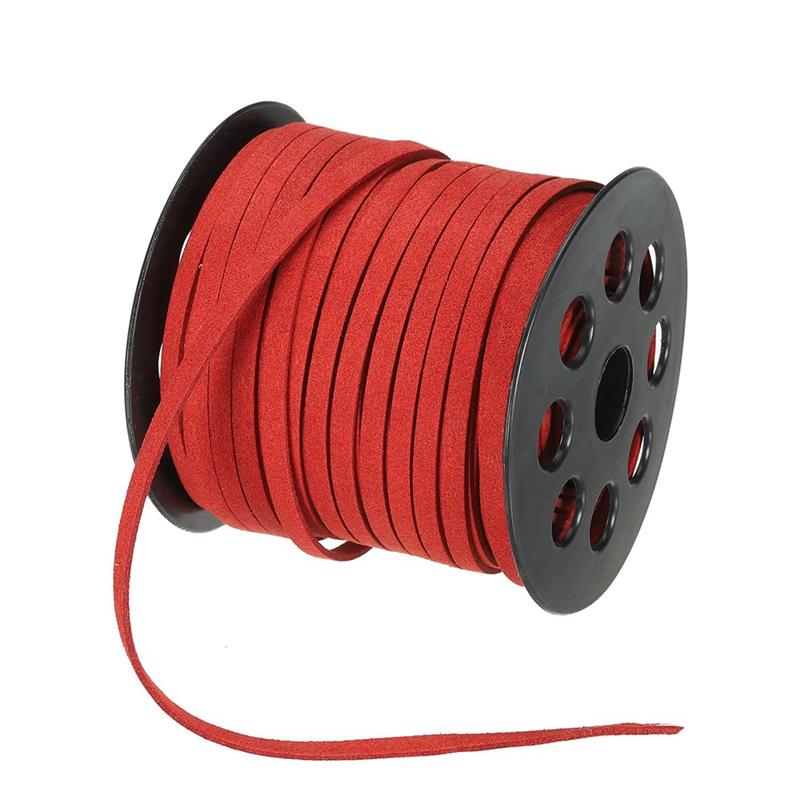 

2025 Trend Flat Suede Leather Lace, 5Mm Faux Suede Leather Cord For Making Necklace Bracelet Jewelry Tassel Crafts красный