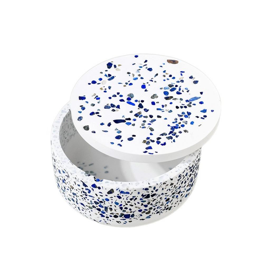 Creative Natural Crystal Round Gypsum Degaussing Bowl Jewelry Storage Container  Office Decor