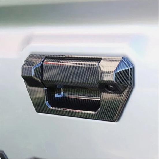 Carbon Fiber Rear Door Trunk Handle Cover Trim For Toyota Tacoma 2024 2025 2026