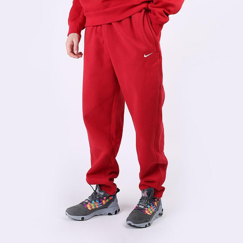 Nike Lab Logo Vintage Classic Fleece Joggers Men Bottoms Red CD6394-687