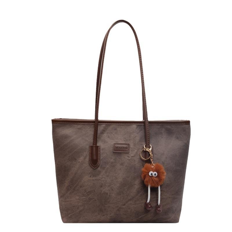 New Shoulder Bag Women's Casual Retro Large-capacity Simple Winter Tote Bag Commuter Fashion Bag