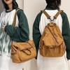 Lässiger Canvas Rucksack für Damen Große Kapazität Schultasche College Student Reise Damen Handtasche Vintage Damen Umhängetasche Rucksack