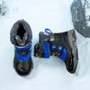 2024 Kids' Winter Snow Boots: Leather & Fur, Boys & Girls, Grey, Dark Blue, White