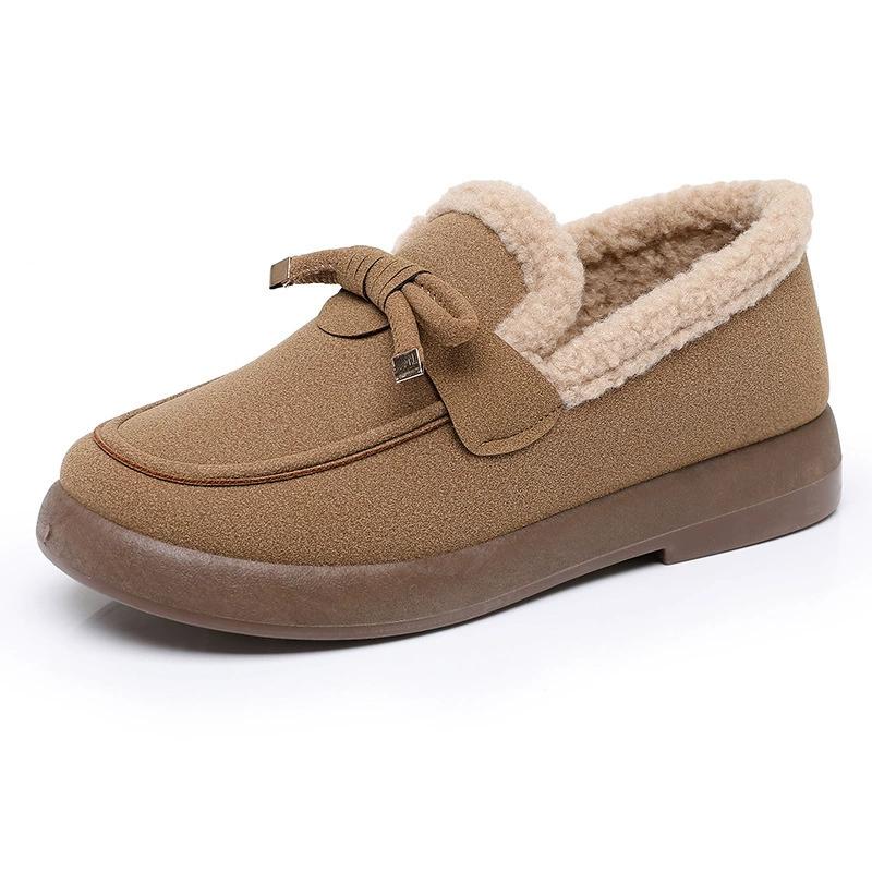 Cotton Shoes Women's Winter New Style Plus Velvet Thick Warm Snow Boots Pedal Mother Shoes Thick-soled All-match Warm Cotton Boots