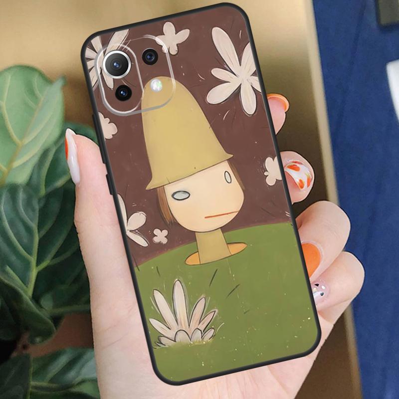 Cartoon Aesthetic Yoshitomo Nara Case For Xiaomi 15 14 Ultra 13T 14T 15T Pro 17 Pro Max POCO X7 X5 X6 F5 F6 F7 F8 Pro Coque