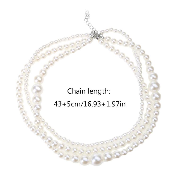 Fashion Wedding Pearl Necklace for Women Lady Collar Chain Anniversary Jewelry