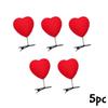 5/10pcs Heart Hair Clip 3D Plush Love Shaped Hairpins Fashion Duckbill Clip Wedding Party Hair Accessories for Girls Lady