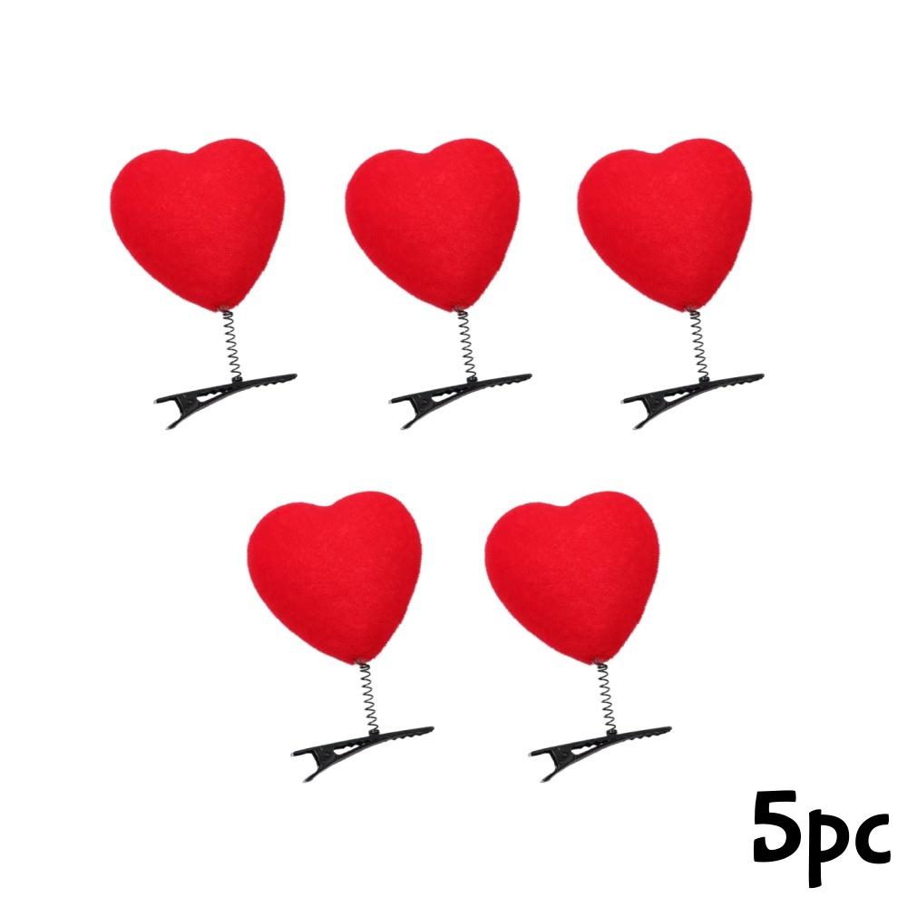 

5/10pcs Heart Hair Clip 3D Plush Love Shaped Hairpins Fashion Duckbill Clip Wedding Party Hair Accessories for Girls Lady