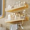 Acrylic Bathroom Shelf Wall-mounted Toilet Towel Bar Wash Counter Storage Rack Bathroom Shower Shelf  Bathroom Accessories