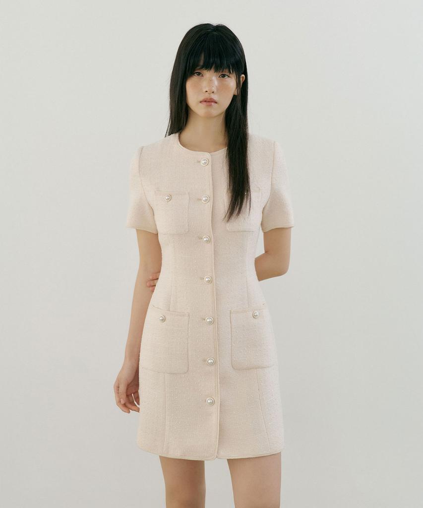 Lucirju Mary Tweed One-Piece (Cream)