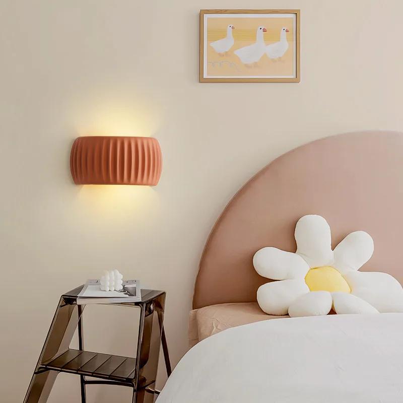 Resin Bedroom Bedside Lamp Corridor Lamp Balcony Living Room Dining Room Simple Modern Wall Lamps French European Wall Lights