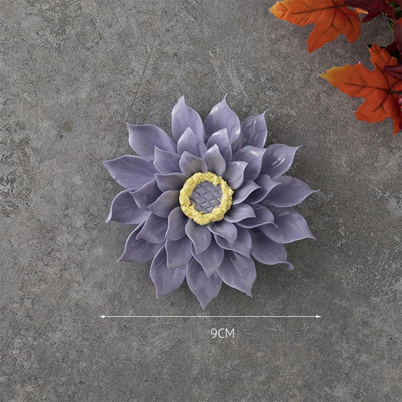 Modern 3D Ceramic Flower Wall Mural Decoration Home Bedroom Porch Wall Sticker Ornaments Office Lobby Club Wall Accessories Item