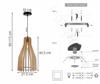 Lampada a sospensione a soffitto a LED in legno moderno