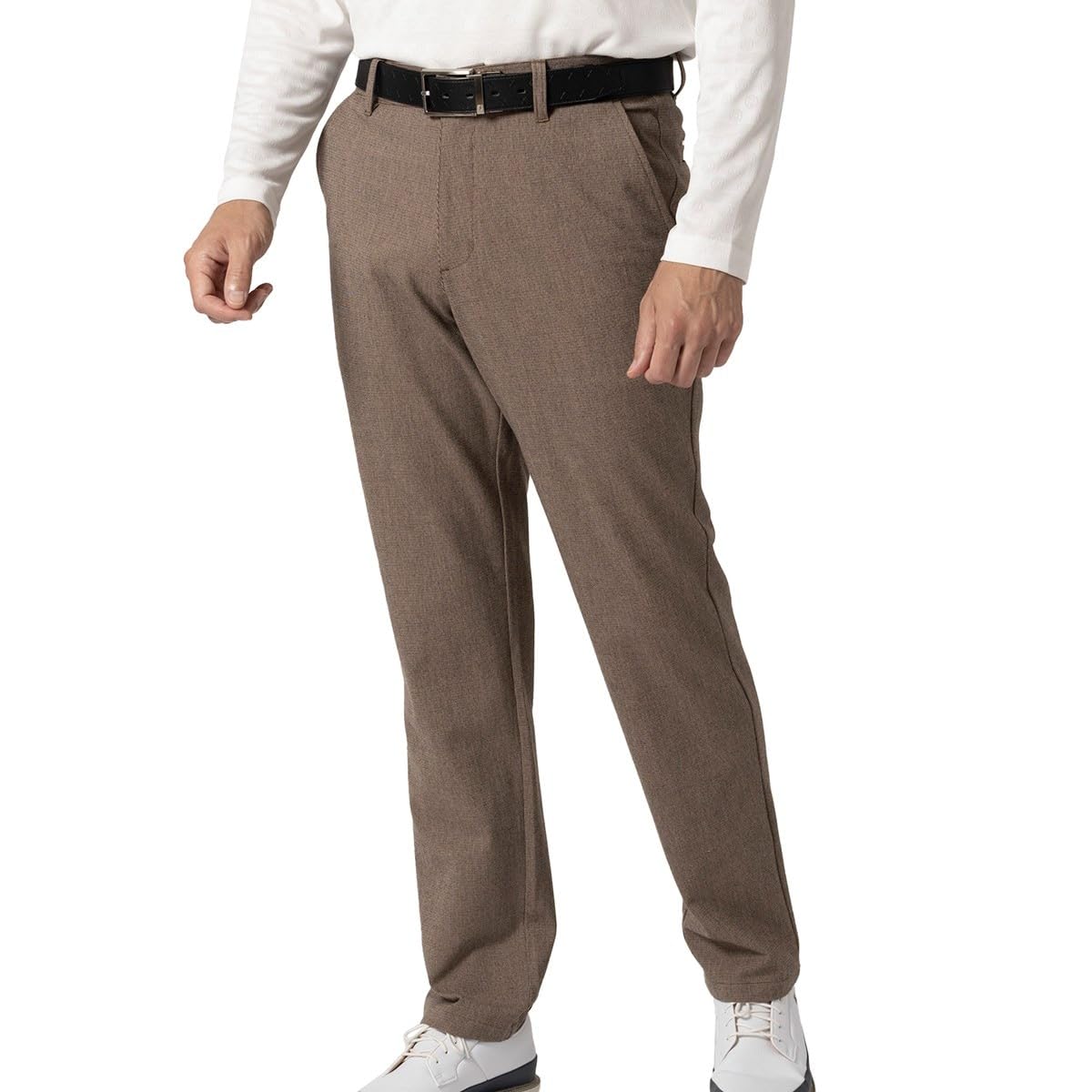 

Golf Pants Micro Check Stretch Long Pants Brown [Footjoy] Men s коричневий