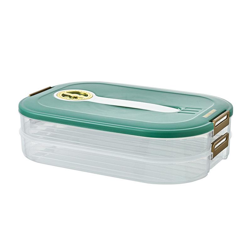 Timed Dumpling Box, Kitchen Refrigerator Preservation Box, Large-capacity Stackable Quick-frozen Food Storage Box, Fish Box Storage