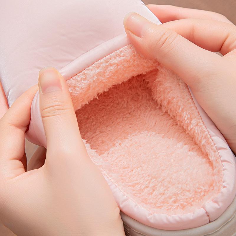 Thickened couple plush slippers autumn and winter cute cotton shoes couple home warm lightweight comfortable shoes
