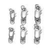 2Sets 925 Sterling Silver Spring Lobster Clasps Hooks Claw with Jump Rings for Jewelry Making Findings Making Accessories