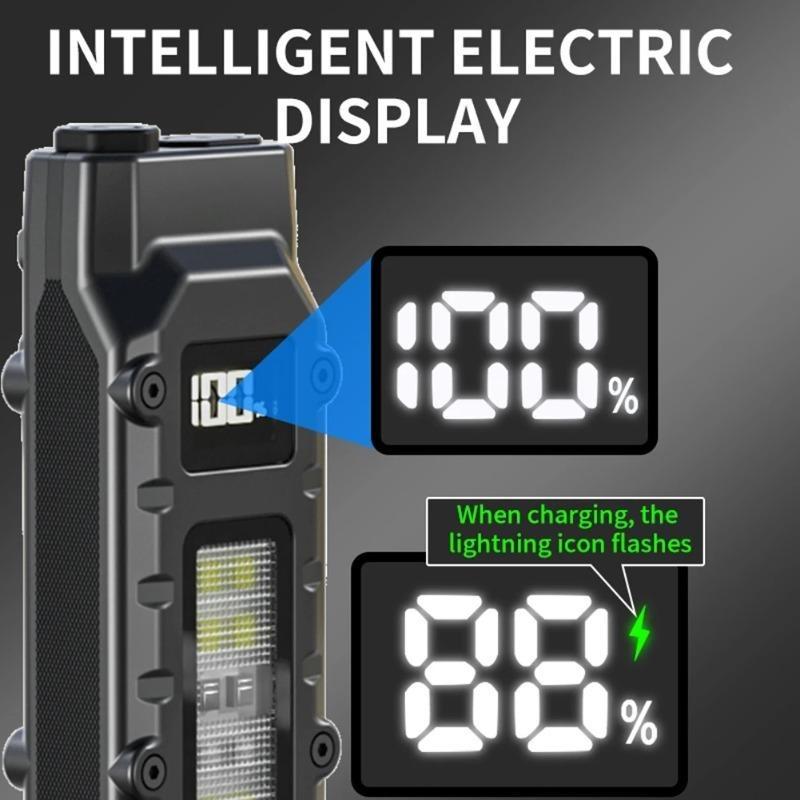 Ultra tenká svítilna Přenosné nouzové venkovní světlo s klipem na pero USB nabíjení Vysoce výkonná LED svítilna pro kempování rybaření