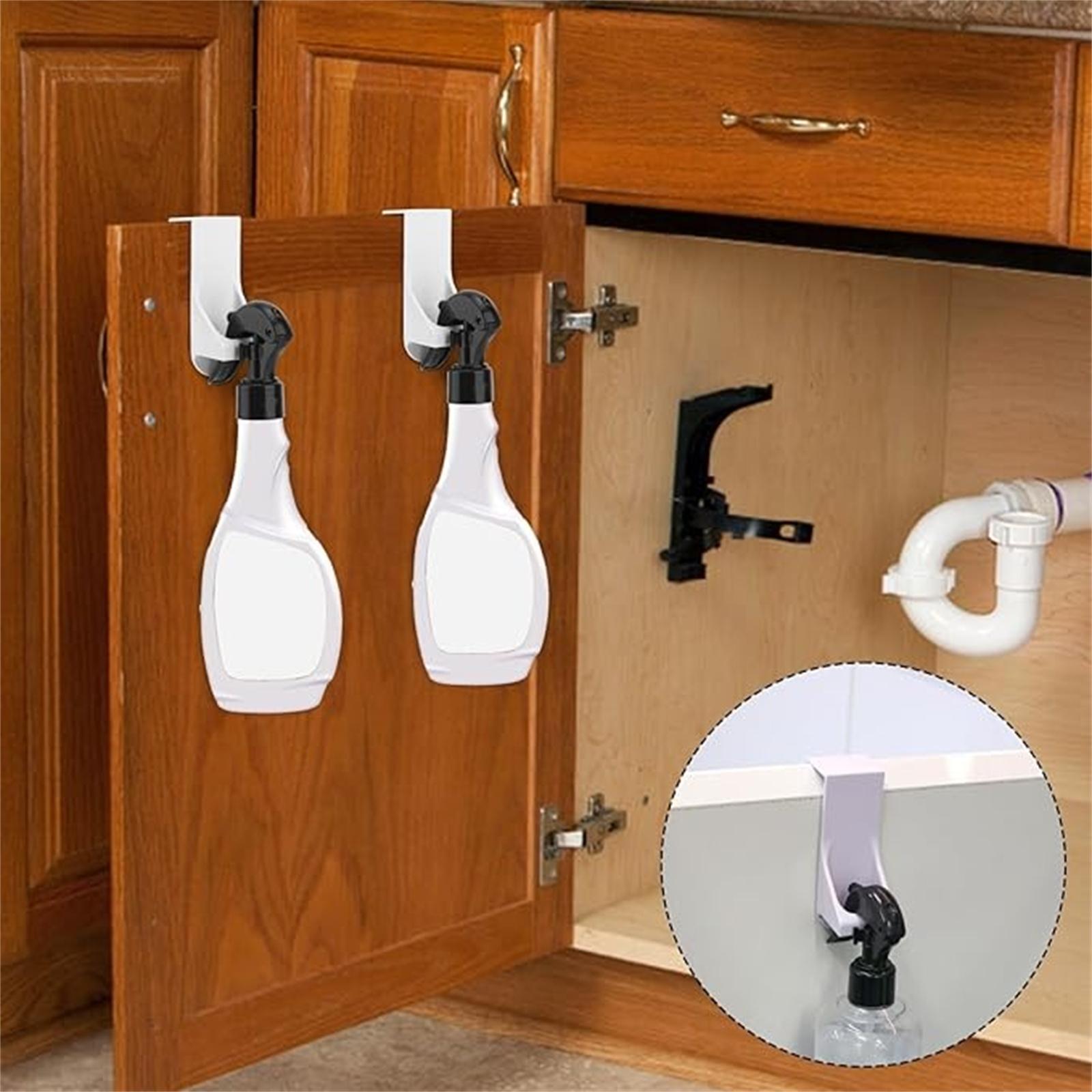 Kitchen Multi-Functional Hanging Rack Convenient Storage Hook for Spray Bottles Utensils Kitchen Organization One Size белый 563₽
