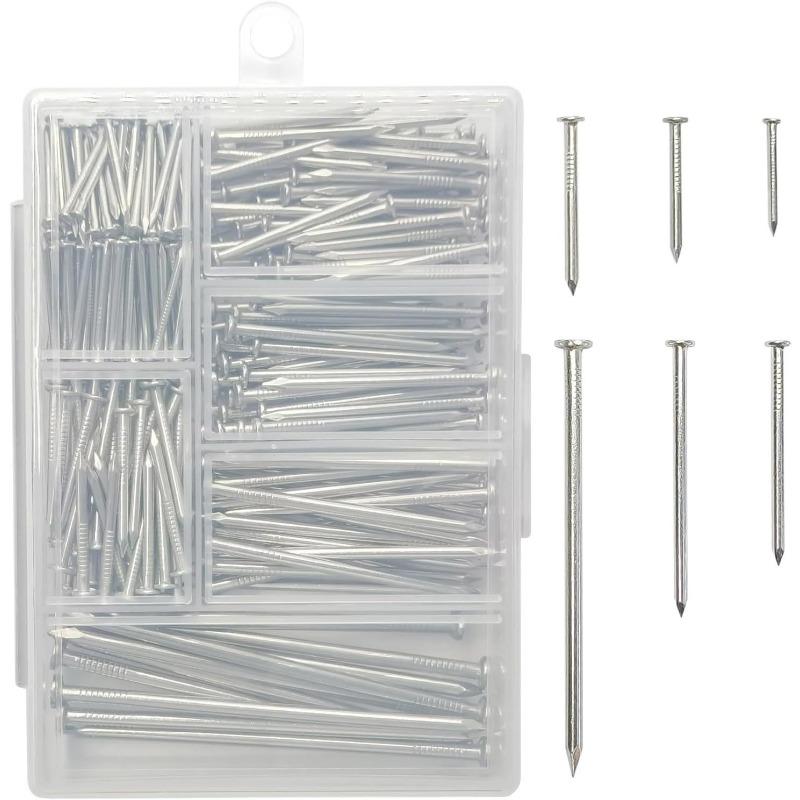 350PCS hanging nail combination hardware nail with tool set box wall nail multi-specification wooden board nail picture frame nail