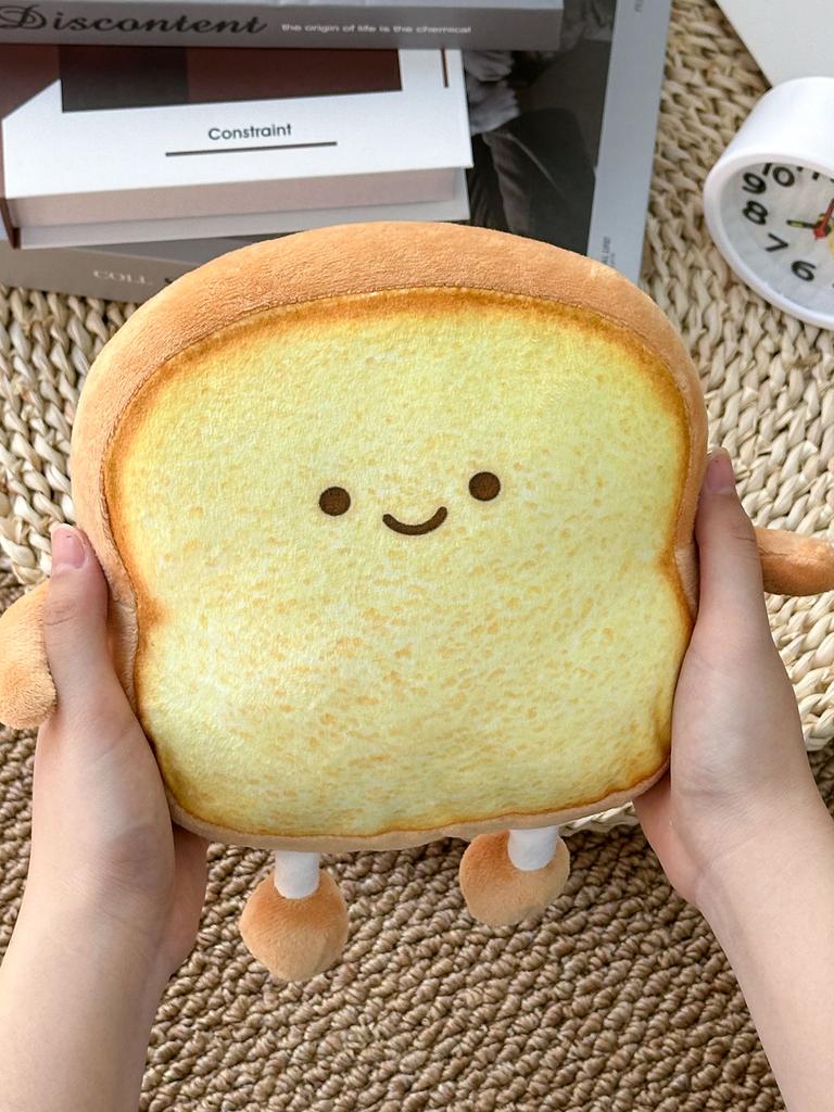 22CM Gelbes Toastbrot Plüschkissen, Weiches Lebensmittel-Stil Plüschtier, Niedliche Heim- & Sofadekoration, Perfektes Feiertagsgeschenk für Alle Anlässe