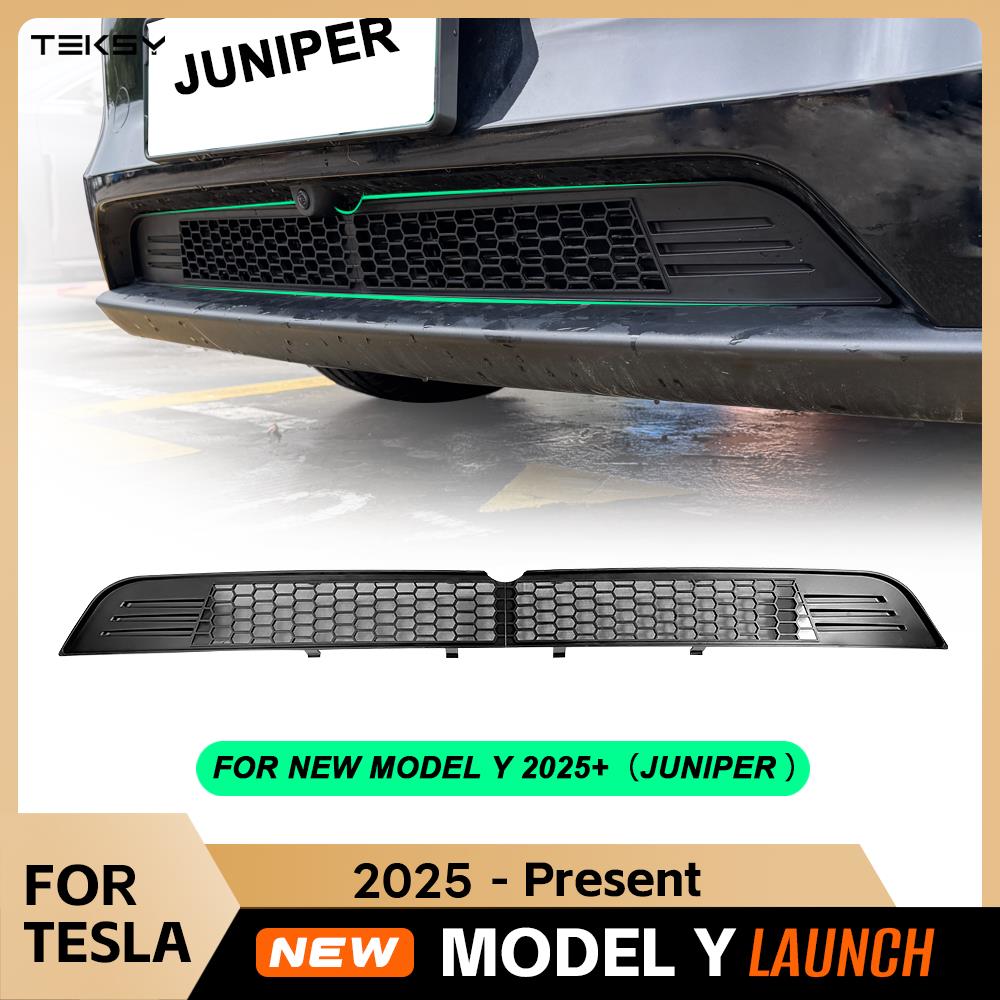 Filet anti-insectes détachable divisé pour Tesla Nouveau Modèle Y Juniper Lancement 2025+ Couvercle d'admission d'air modifié pour la climatisation