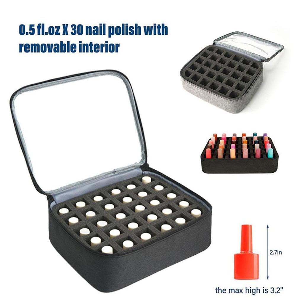 Nail Polish Organiser Case Portable Makeup Bag Travel Storage For Manicurist Nail Polish Storage Box