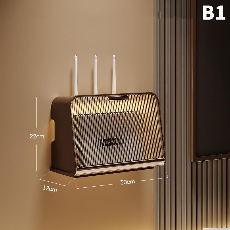 Pudełko do przechowywania routera półka naścienna organizer Wi-Fi Box bezdotykowa skrzynka na gniazda Set-Top Box z organizerem przechowywanie w salonie