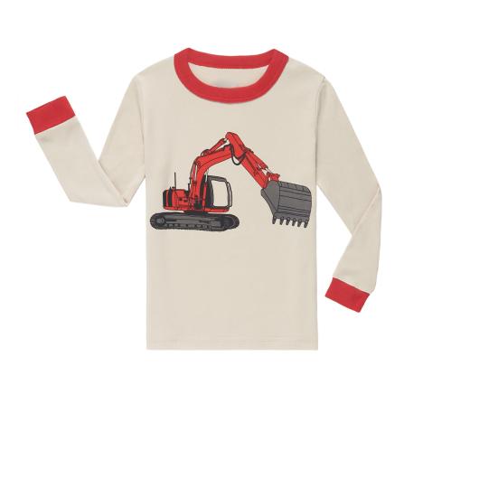 2-częściowy zestaw piżam dla dzieci z długim rękawem, nadrukiem w T-shircie i spodniami, miękka dzianinowa bielizna nocna dla chłopców i dziewcząt, wygodna, świąteczna bielizna nocna