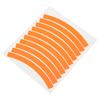 10pcs Bike Wheel Rim Reflective Stickers Waterproof Bicycle Safety Warning Sticker Tape Decoration (Orange)