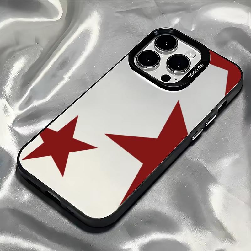 Minimalist Red Star Pattern Phone Case For Xiaomi Mi 15 T Pro 14T 13T 12T Mi 17 Pro 15 14 13 12 11 Lite 5G Shockproof Back Cover