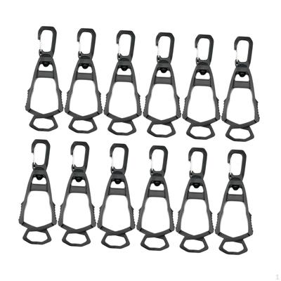 12x Outdoor Glove Clips Multifuctional Black Work Hanger