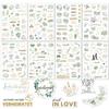 8 Sheets/Set Wedding Theme DIY Scrapbooking Stickers Transparent Decorations for Guestbook Handaccount Arts Crafts Stickers