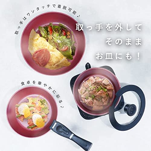 Pearl Metal HB-5925 26cm Diamond-Coated Frying Pan, Induction and Oven Compatible, Cook Sign