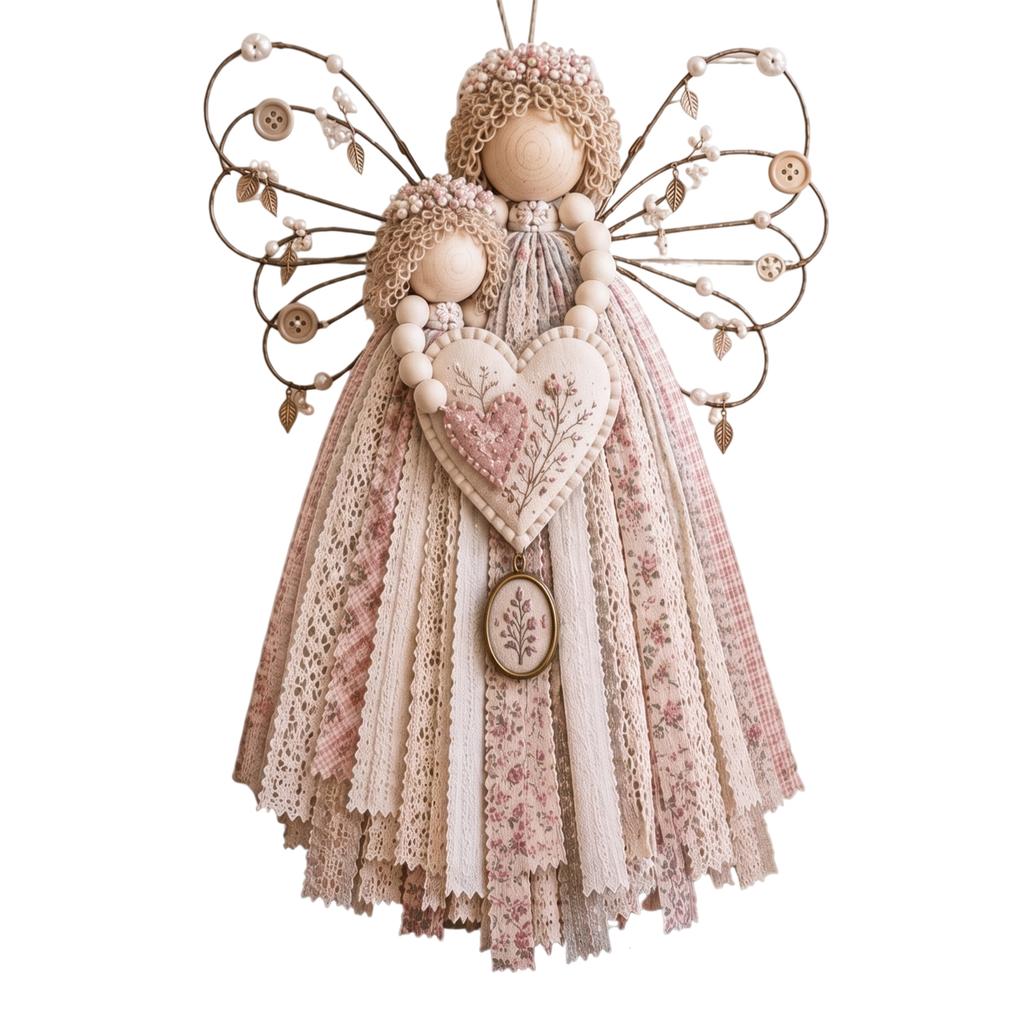 Angel Craft DIY Patchwork Kit Handmade Quilting Fabric Sewing Wall Hanging Seasonal Holiday Gift Decor