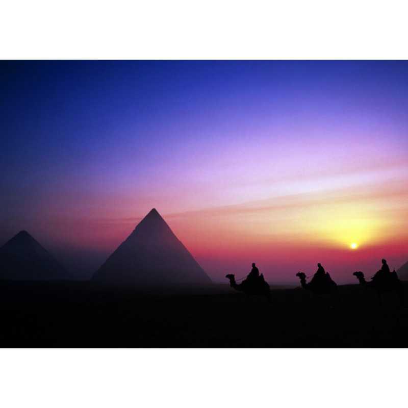 Framed Pyramid Egypt Poster - Decorative Kraft Paper Wall Art with Free Shipping