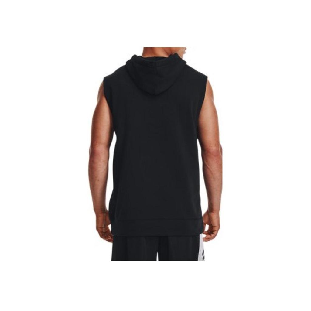 Under Armour Curry Series Solid Color Drawstring Hooded Sleeveless Basketball Vest Men Tops Black 1374301-001