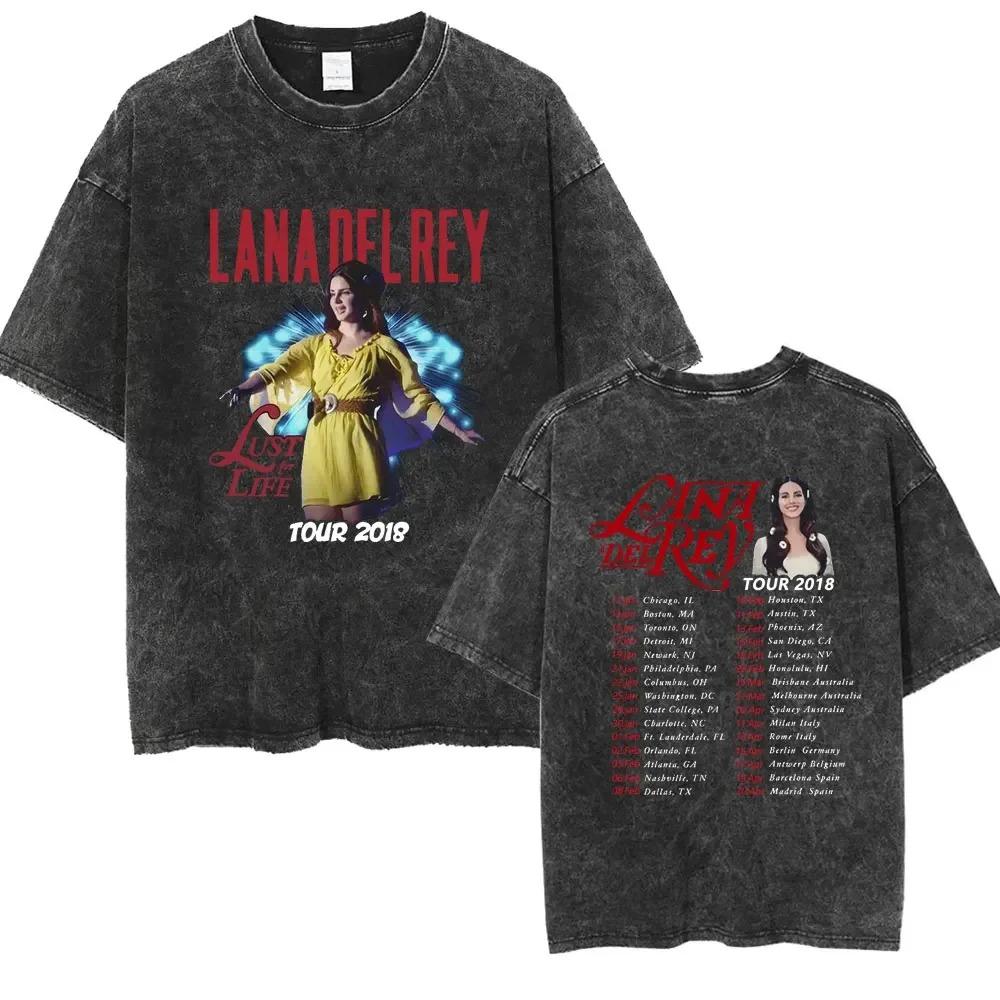 Oversized AcidWash ShortSleeve TShirt Featuring Lana Del Rey  Interview Magazine Cover Vintage Graphic Print S