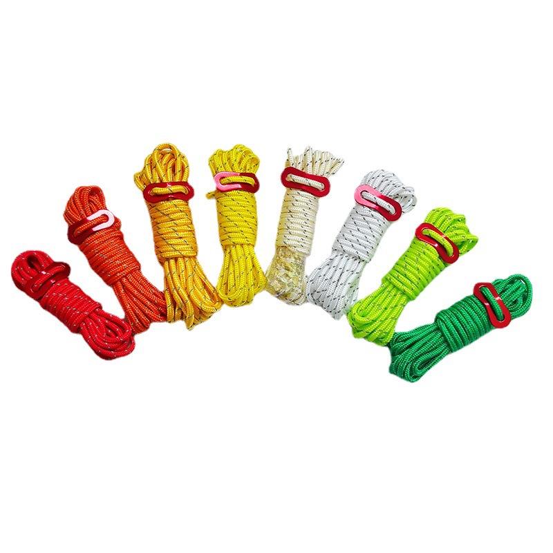 4mm Reflective Outdoor Camping Tent Tie & Awning Windproof Rope, 4m