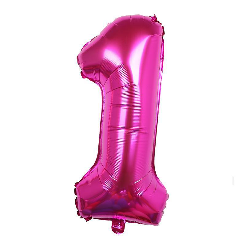 32 Inch Digital Aluminum Film Balloon, Medium Digital Gold Silver Red Black Gradual Change Color Birthday Decoration Wedding Party Balloon